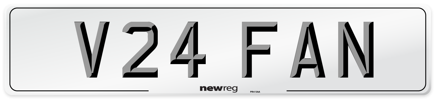 V24 FAN Number Plate from New Reg